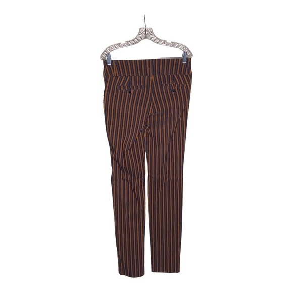 Dazz Stripe Skinny High Waist Pull-On Pants Women L Boho Hippie Festive NEW - Picture 3 of 11